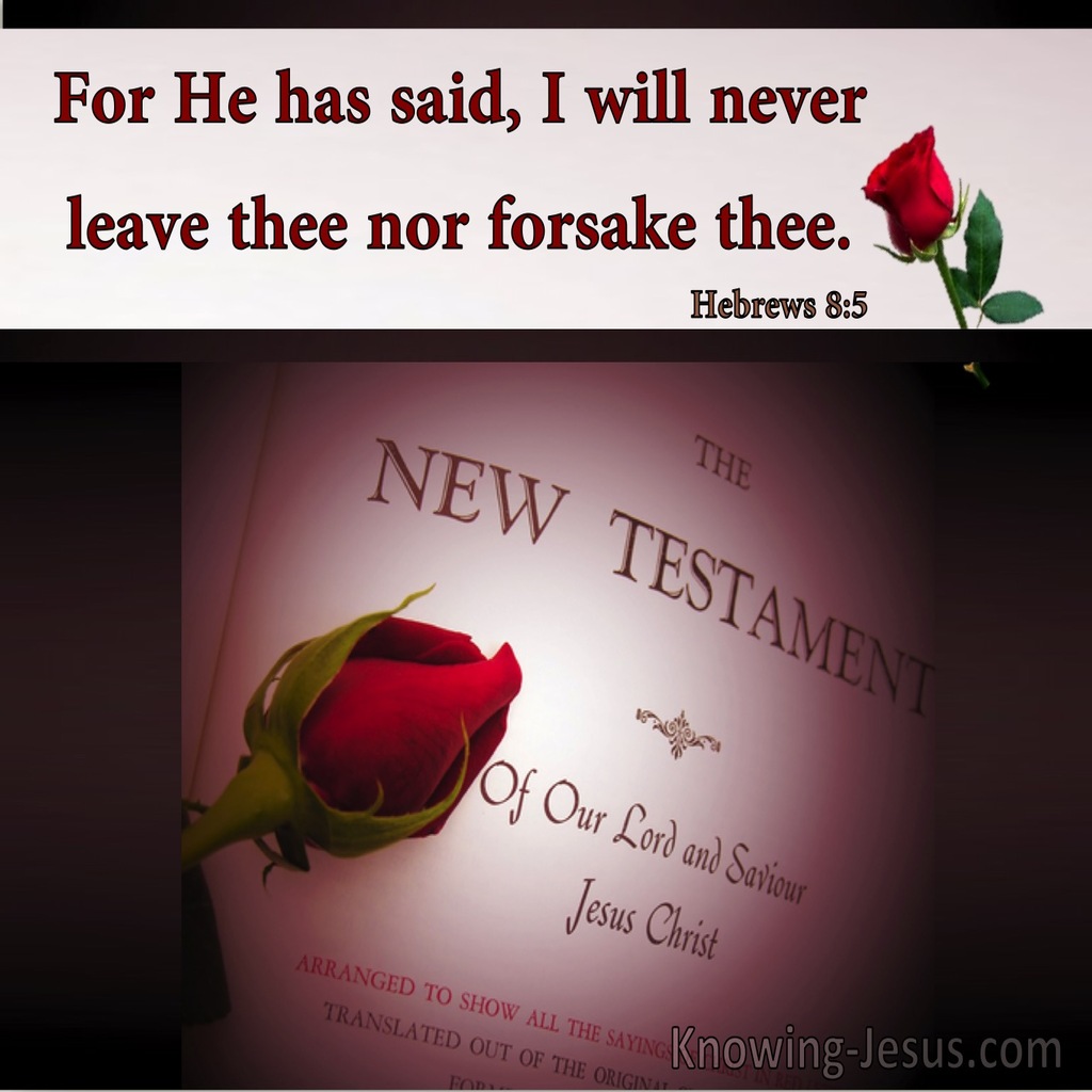 Hebrews 8:5 For He Has Said I Will Never Leave Thee Nor Forsake Thee (utmost)06:04